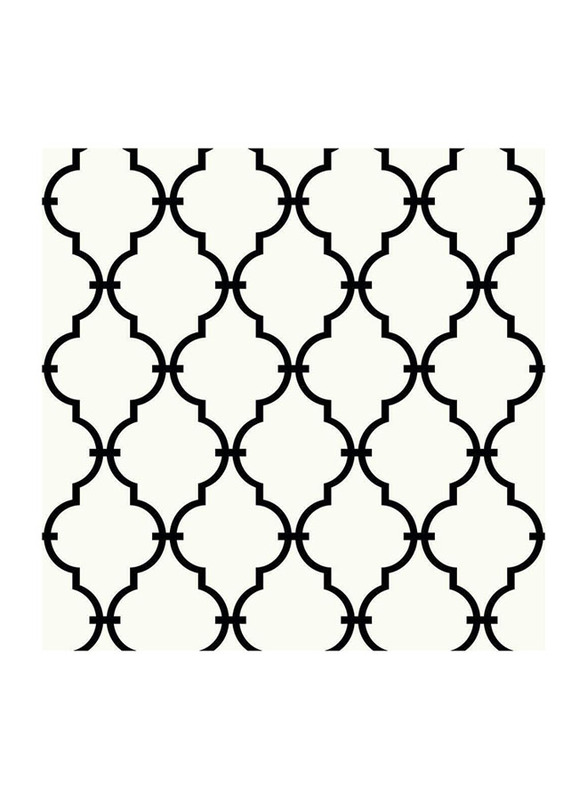 

Roommates Modern Trellis Peel & Stick Wallpaper, 9018, Black/White