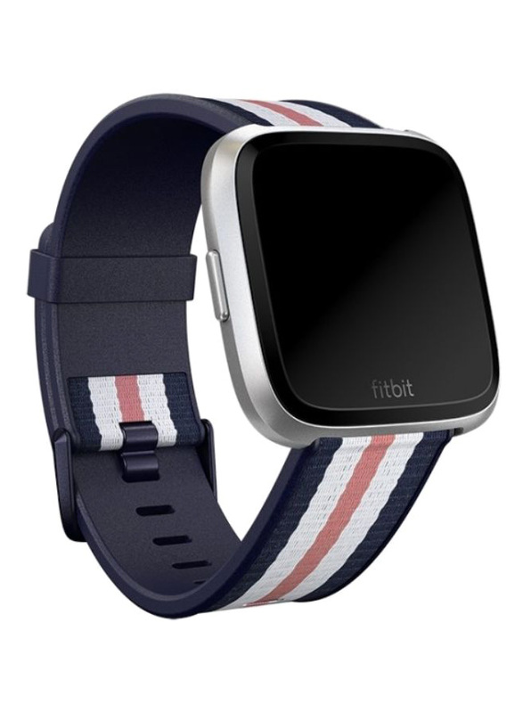 

Fitbit Versa Woven Accessorie Large Band, Navy/Pink