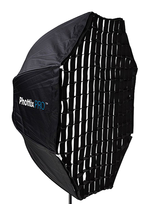 

Phottix Photo & Studio Easy Up HD Umbrella Extra Large Octa Softbox with Grid, 120cm x 47 inch, Black