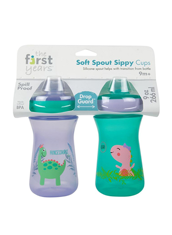 

The First Years Soft Spout Sippy Cup, 266ml, 2 Pieces, Multicolor