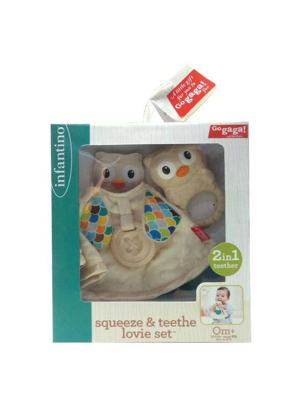 

Infantino Squeeze & Teethe Lovie Set, Multicolour