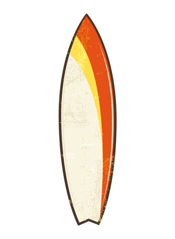 

Roommates Surf Dry Erase Giant Wall Decals, White/Yellow/Brown