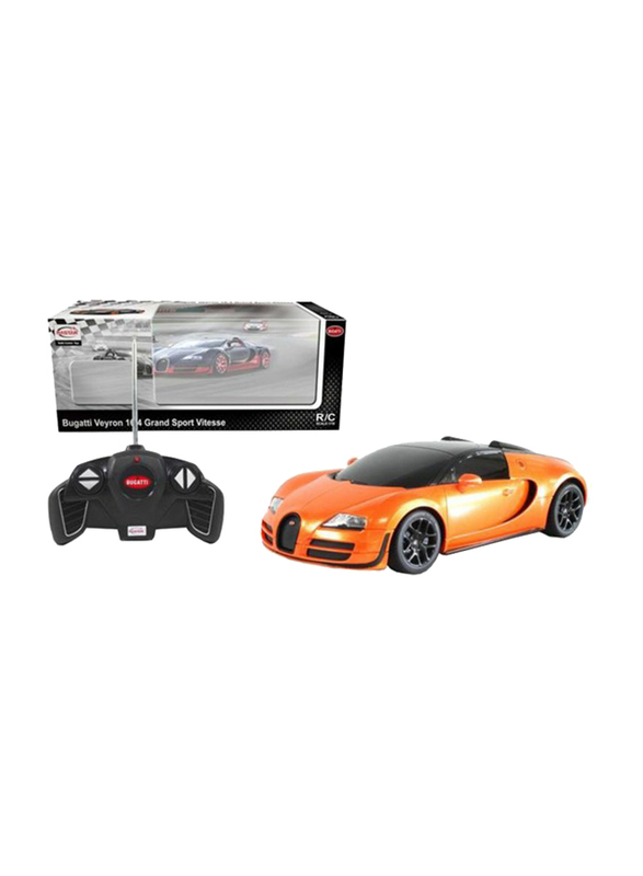 

Rastar Bugatti Grand Sport Vitesse Remote Control Car, 1:18 Scale, Orange, Ages 6+