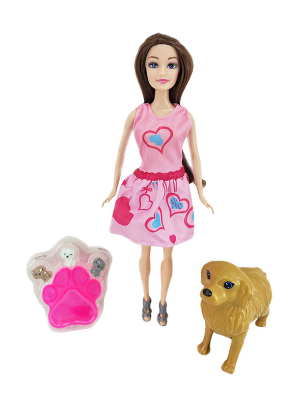 

Elissa 11.5-inch Home Fashion Doll with Pets Style II