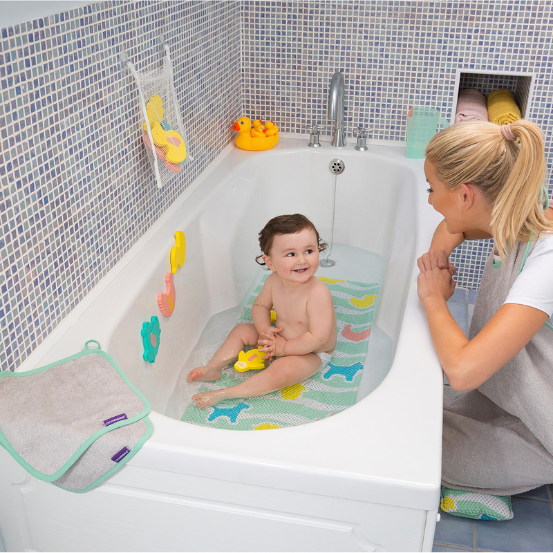 

Clevamama Under the Sea Play and Learn Bath Toys with Tidy Bag, Multicolour