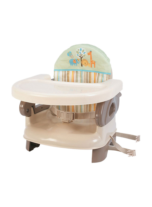 

Summer Infant Deluxe Safari Stripe Comfort Folding Booster Seat, Beige/Brown