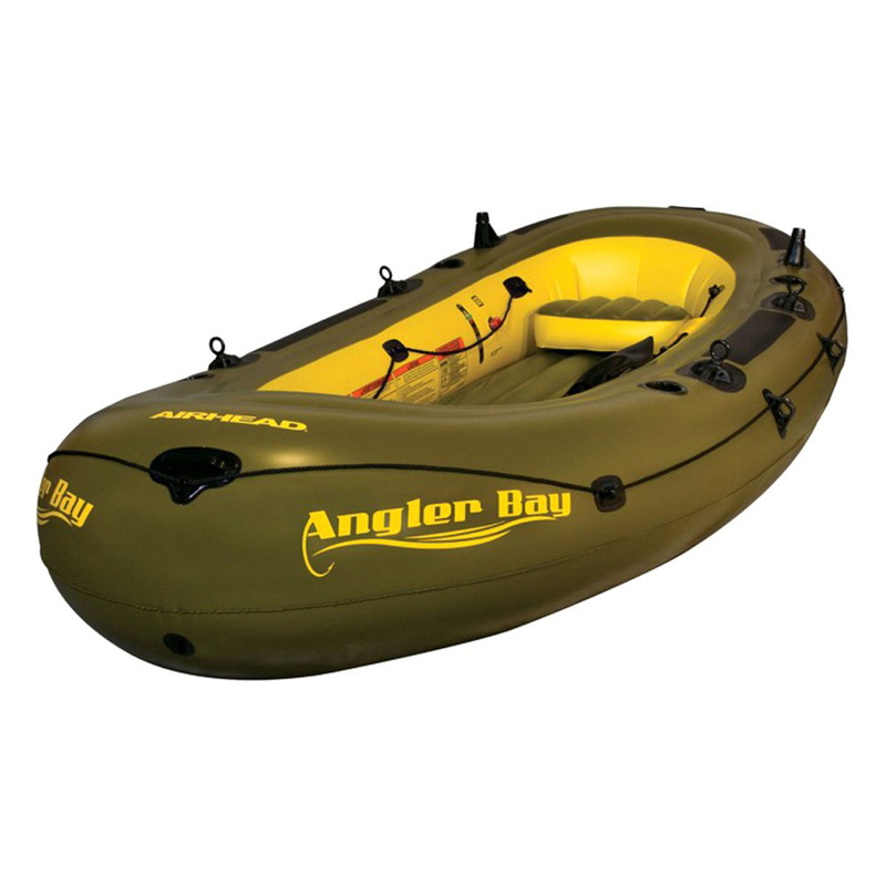 

Air Head 6 Person Angler Bay Inflatable Boat, Olive