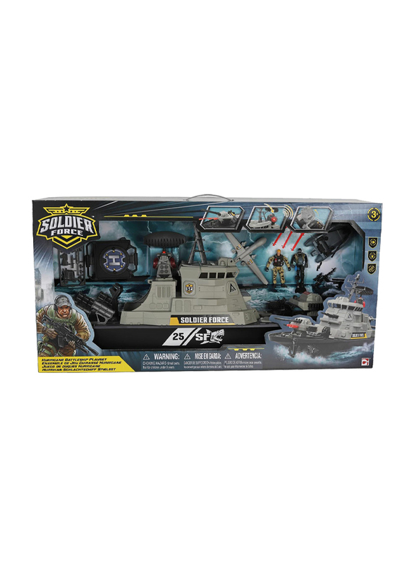 

Chapmei Soldier Force Hurricane Battleship Playset, 9 Pieces, Ages 3+