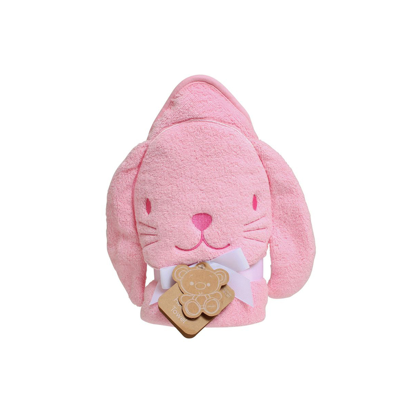 

Playgro Up Bunny Pg Hooded Towels for Baby Girls, Pink
