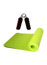 Yoga Mat Non-Slip Yoga Mat Set with Hand Grip, 10mm, Green