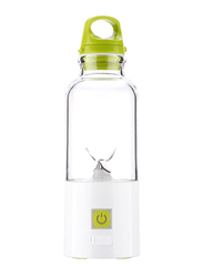 500ml 6-Blade Portable USB Charging Juicer, JC0015, Green/White/Clear