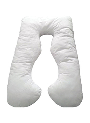 Belly Contoured Body U-Shaped Extra Comfort Cuddler Pregnancy Pillow, White