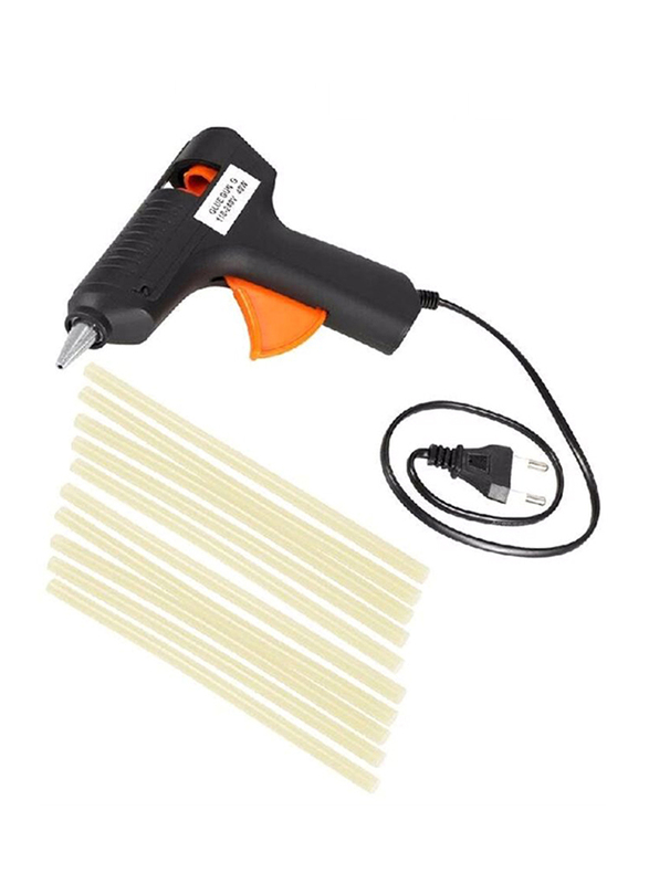 

Generic Hot Melt Glue Gun with 10 Glue Sticks, Black/Orange