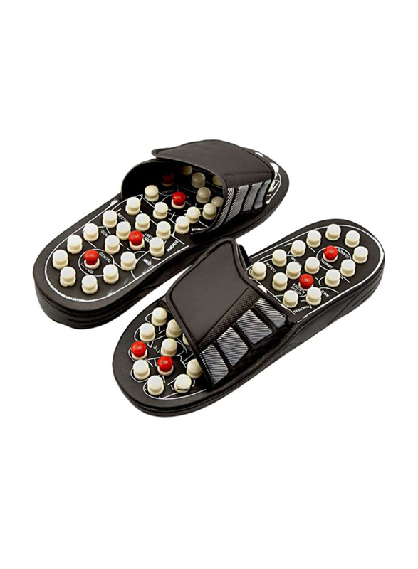 

Generic Acupressure Foot Massage Slippers, 45cm, Black/White