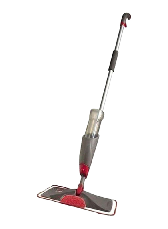 

Generic Spray Mop with 3 Spare Parts, Grey/Red/Silver