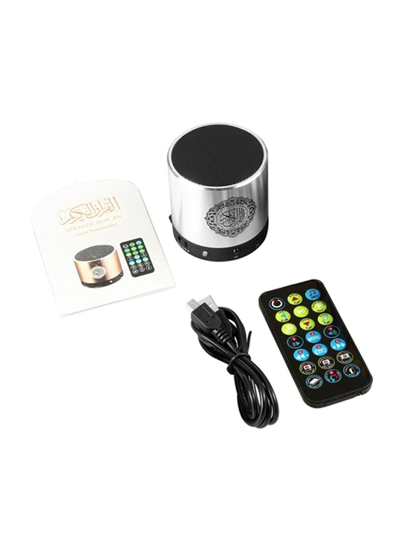 

Unbranded SQ200 Holy Quran Portable Bluetooth Speaker with Remote, Silver/Black