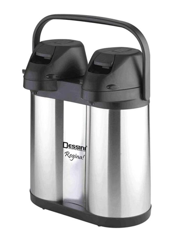 

Dessini 4.0 Ltr Regina Stainless Steel Double Flask, DAP200, Silver/Black