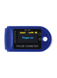 Fingertip Pulse Oximeter Heart Rate Monitor, Blue/White