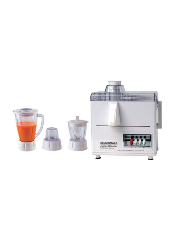 

Olsenmark 4 in 1 Juicer/Blender, 600W, OMSB2137C, White/Clear/Black