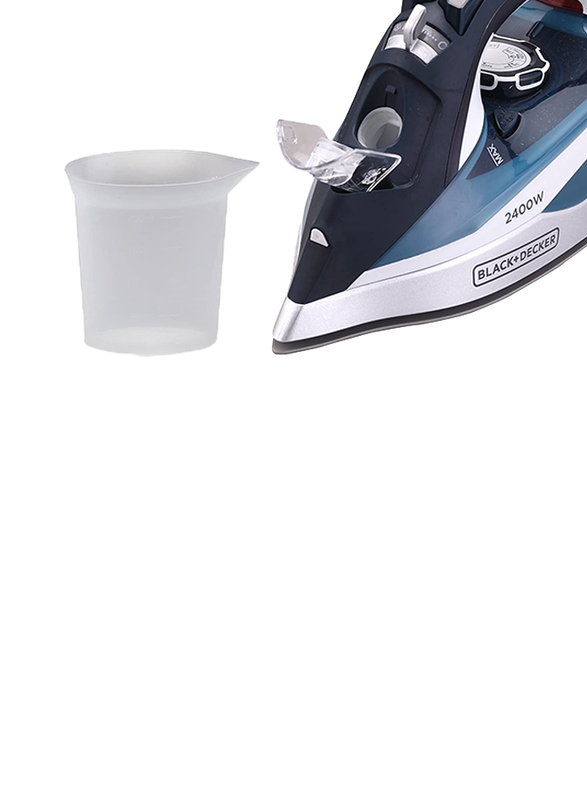 Black+Decker Steam Iron with Ceramic Soleplate, 2400W, X2150-B5, Blue/Black/White
