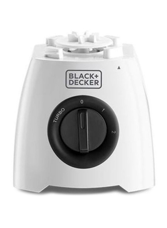 Black+Decker Blender, 400W, with Grinder and Grater Mill, BL410-B5, White