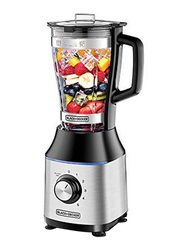 Black+Decker 1.75L Glass Jar Blender, 700W, BX650G-B5, Black/Silver