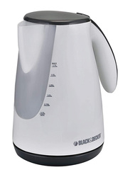 Black+Decker 1.7L Concealed Coil Kettle, 1500W, JC72-B5, White