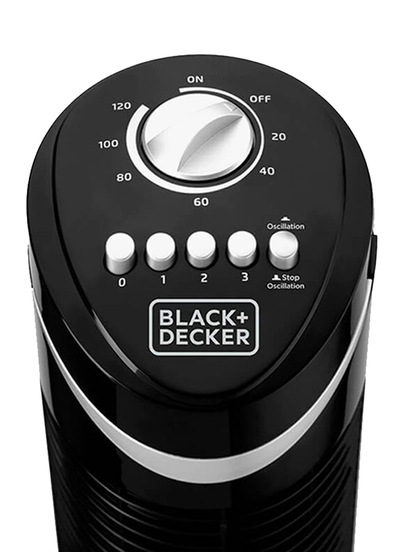 Black+Decker Tower Fan, 50W, TF50-B5, Black