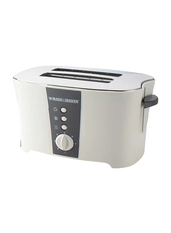 Black+Decker 4 Slice Long Slot Cool Touch Toaster, ET124-B5, White
