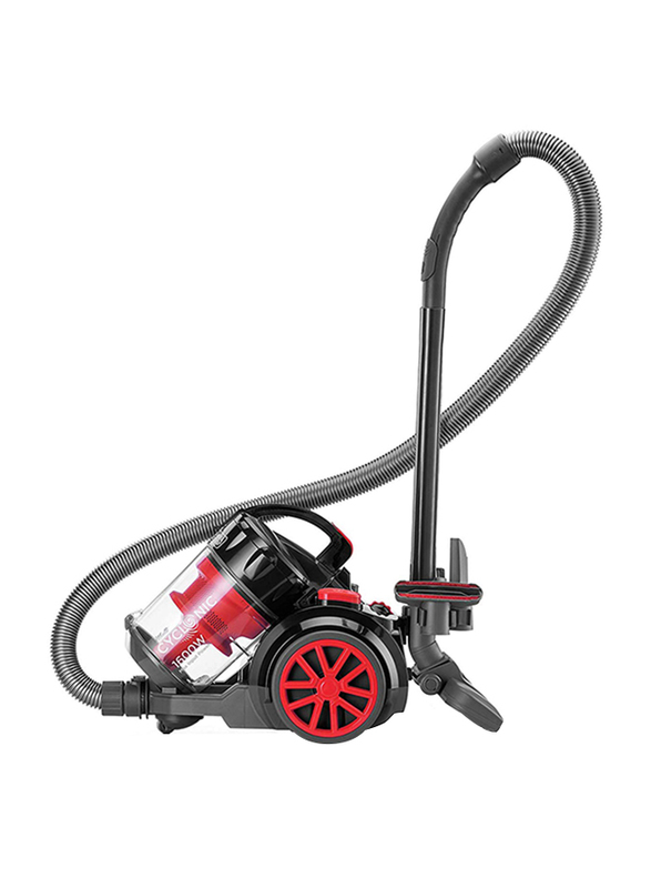 Black and Decker 1600W Cyclonic Canister Vacuum Cleaner, 2.5L VM1680-B5, Red/Black