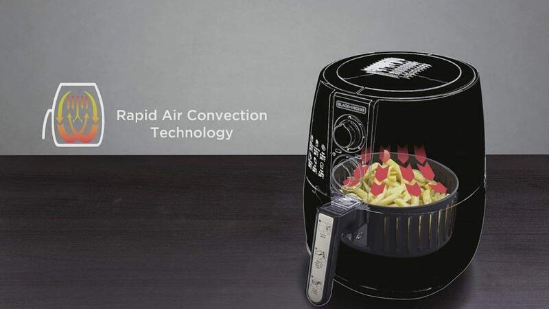 Black+Decker 4L Aero Fry Air Fryer, 1500W, AF300-B5, Black