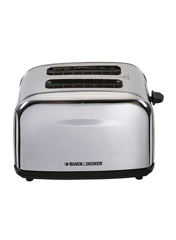 Black+Decker 2 Slice Stainless Steel Toaster, 1050W, ET222-B5, Silver