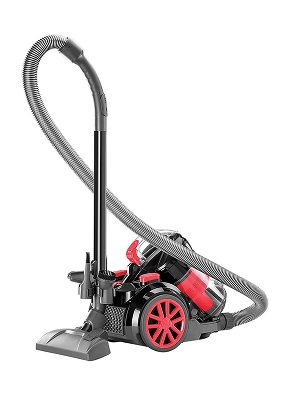 Black and Decker 1600W Cyclonic Canister Vacuum Cleaner, 2.5L VM1680-B5, Red/Black