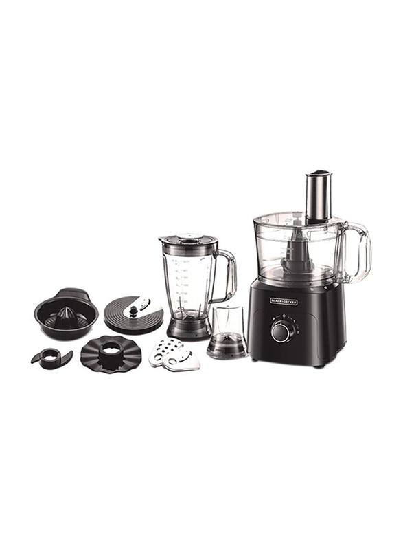 Black+Decker 5 in 1 Food Processor, 750W, FX775-B5, Black
