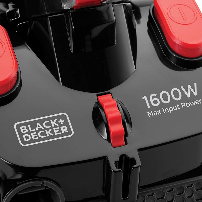 Black and Decker 1600W Cyclonic Canister Vacuum Cleaner, 2.5L VM1680-B5, Red/Black