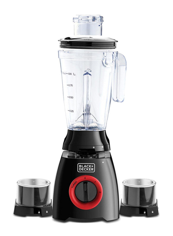 Black+Decker Grater Mill, 400W, with Grinder and Extra Jar Blender, BL415-B5, Black