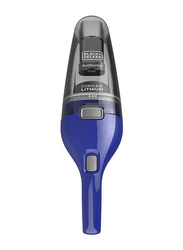 Black+Decker Dustbuster 3.6V Lithium-ion Cordless Handheld Vacuum Cleaner with Accessories, 385ml, NVC115WA-B5, Grey/Blue
