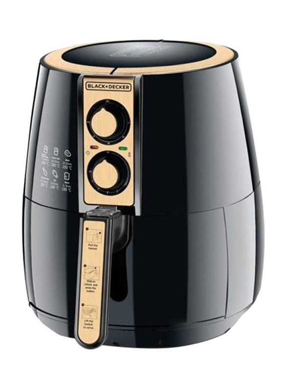 Black+Decker 4L Aero Fry Air Fryer, 1500W, AF300-B5, Black