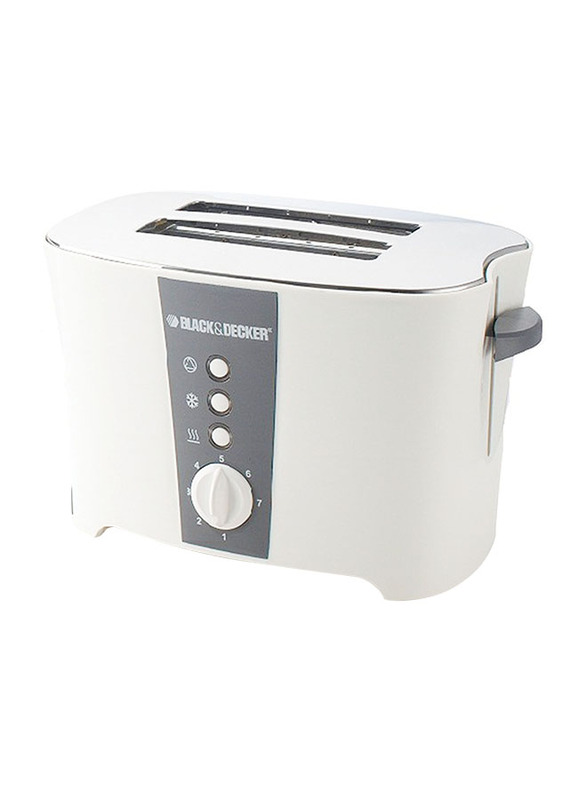 Black+Decker 2 Slice Cool Touch Toaster, ET122-B5, White