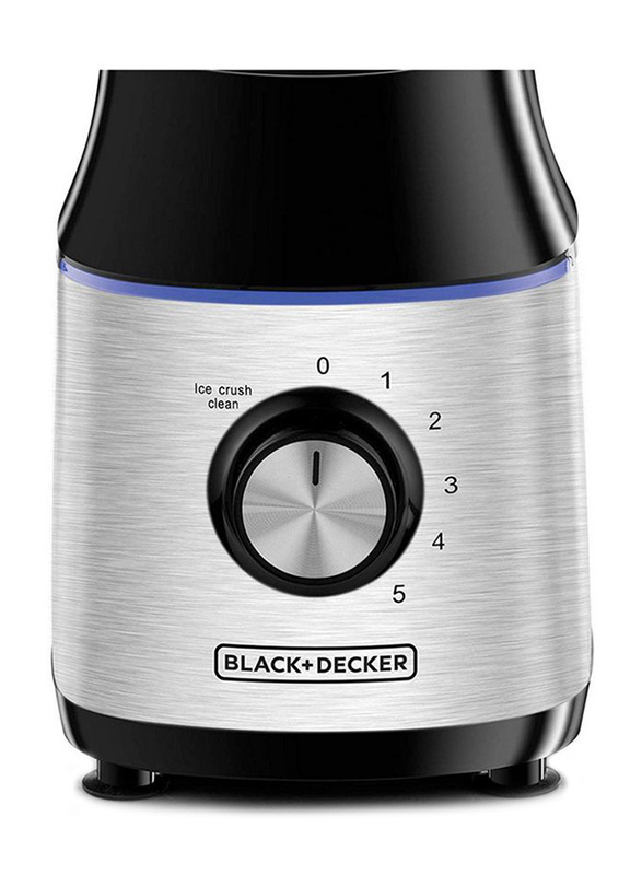 Black+Decker 1.75L Glass Jar Blender, 700W, BX650G-B5, Black/Silver