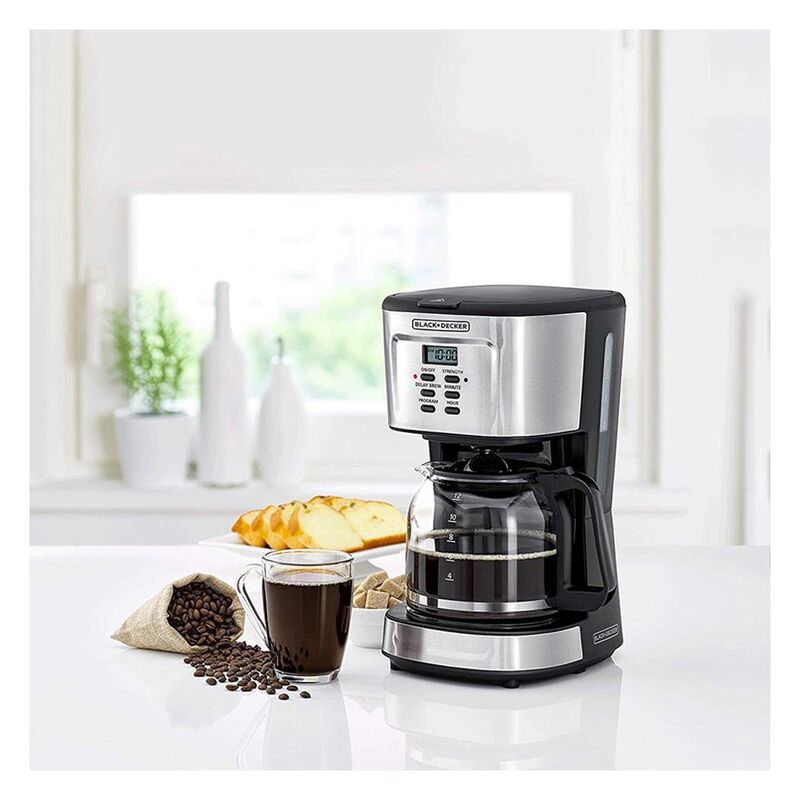 Black+Decker Programmable Coffee Maker, 900W, DCM85-B5, Black