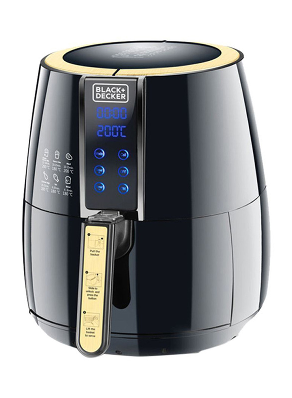 Black+Decker 4L Aero Fry Air Fryer, 1500W, AF400-B5, Black