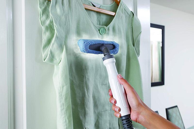 Black and Decker 1300W Gen 3 in 1 Steam Mop, Variable Steam with Microfibre Pad, FSMH1321-B5, White/Blue