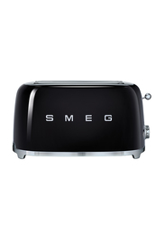 Smeg 50's Retro Style Aesthetic 4 Slice Toaster, 1500W, Black