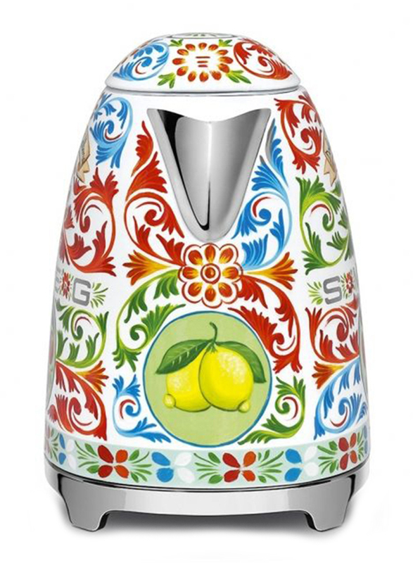 Smeg Dolce & Gabbana Sicily is My Love Style 1.7L Electric Stainless Steel Kettle, 2400W, KLF03DGUK, Red