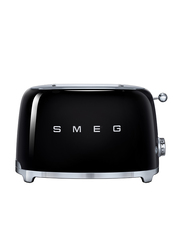 Smeg 50's Retro Style Aesthetic 2 Slice Toaster, 950W, Black
