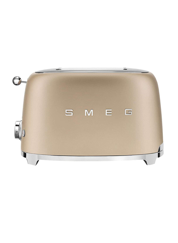 

Smeg 50's Retro Style Aesthetic 2 Slice Toaster, 950W, Matte Champaigne