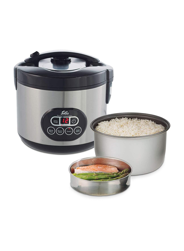 

Solis 1.2L Electric Rice Cooker, 500W, Silver/Black