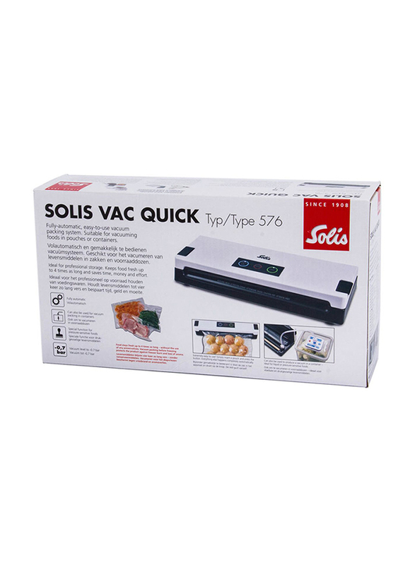 Solis Vac Quick Vacuum Sealer, Type 576, 110W, 922.38, White