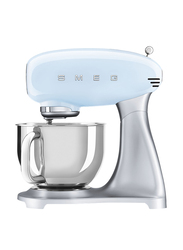 Smeg 50's Retro Style Aesthetic Stand Mixer, 800W, SMF02, Pastel Blue